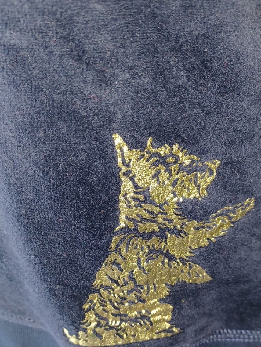 Juicy Couture Navy Velour Zip Hoodie with Pink Logo Large - Picture 9 of 12